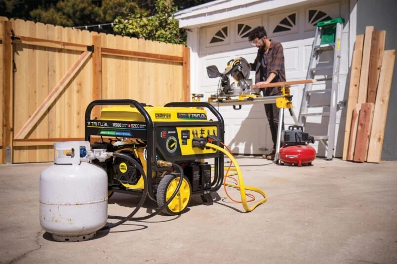 Champion 11,500/9,200-Watt Tri-Fuel Home Backup Portable Generators.