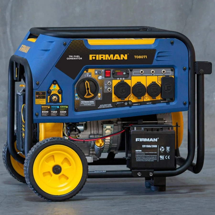 1-221-1.webp Generator 8000W/ 10,000W Tri Fuel Electric Start 120V/240V with Wheel Kits, - Image 1