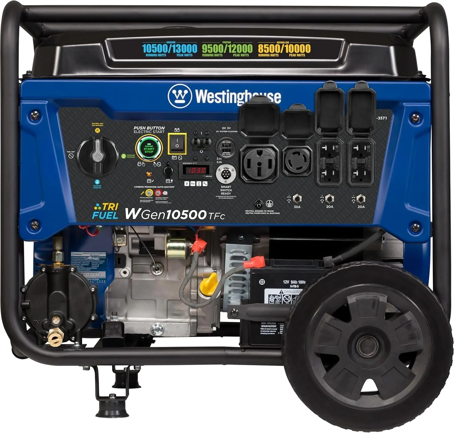 1-256-1.webp Westinghouse 13,500 Peak Watt Dual Fuel Portable Generators. - Image 1