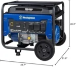 Westinghouse 6600 Peak Watt Home Backup Portable Generator, Transfer Switch Ready 30A Outlet, RV Ready 30A Outlets.