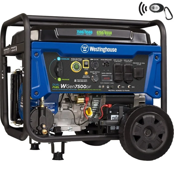 Westinghouse WGen7500DF Dual Fuel Portable Generators. - Image 1