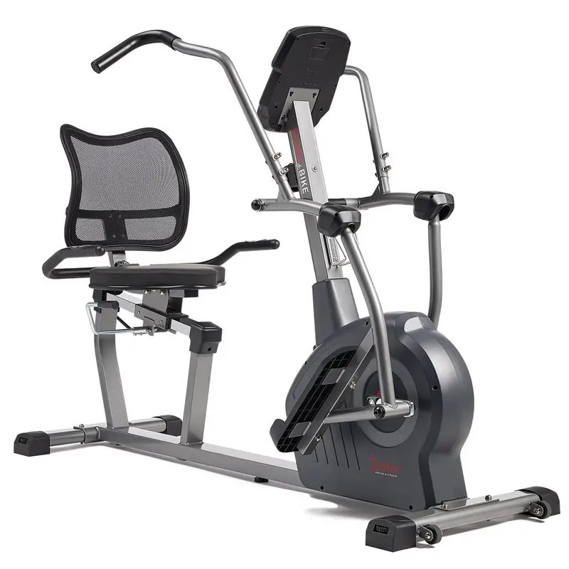 Sunny Health & Fitness Comfy Recumbent Cross Trainer Recumbent Elliptical Bikes.