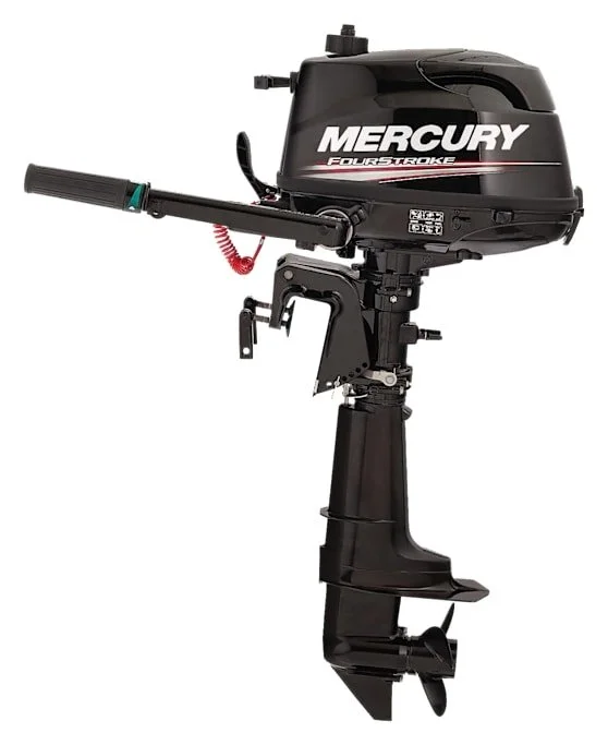 1112-1.webp Mercury 5hp Tiller FourStroke Outboard Motor – 15″ Shaft, Manual Tilt/Trim, Manual Start - Image 1