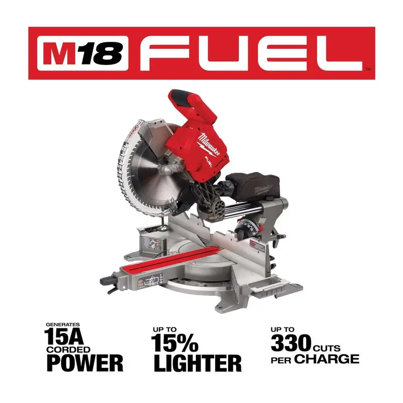 Milwaukee 18V Lithium-Ion Brushless 12 in. Cordless Dual Bevels Sliding Compoundd