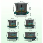 SkyBound 6ft outdoor Trampoline without springs, toddler springless trampoline with net for Kids and Adults, springless Trampoline with Enclosure for Backyard Indoor and Outdoor - Image 2