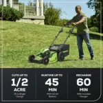 Greenworks 80V 21″ Cordless Self-Propelled Lawn Mowers. - Image 3