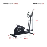 Sunny Health & Fitness Programmable Cardio Elliptical Trainers. - Image 2