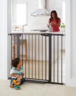 Cumbor 36″ Extra Tall Baby Gate for Dogs and Kids with Wide 2-Way Door, 29.7″- 46″ Width, and Auto Close Personal Safety for Babies and Pets, Fits Doorways, Stairs, and Entryways, Black - Image 4