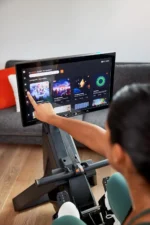 Aviron Strong Series Rower: 22″ HD Touchscreen, Dual Air & Magnetic Resistances up to 100 lbs. Game-Based Workouts, Streaming, Compact Designs - Image 3