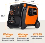 Generac iQ5200 DF 3900 Watt Electric Start Dual Fuel Inverter Generators. - Image 2
