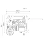 Generator 8000W/ 10,000W Tri Fuel Electric Start 120V/240V with Wheel Kits, - Image 2