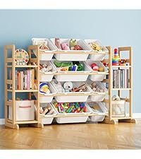 512d7V1js5L.__AC_SR200225___.jpg SpaceAid Toy Storage Organizer with 6 Shelves and 12 Bins, Bookshelf/Bookcase, Kids Bin Shelf, Toys Box for Playroom Organization for Bedroom & Room Decor, White, 52.3″ W - Image 1