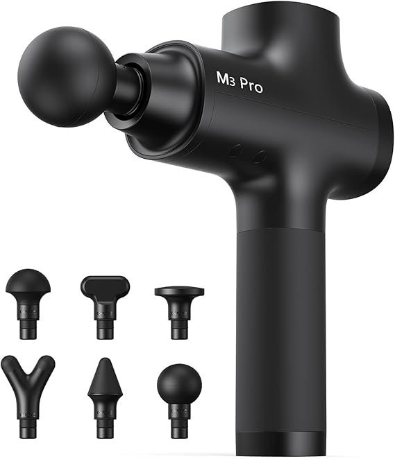 Opove M3 Pro 2 Massage Gun Deep Tissue Percussion Muscle Massager for Workout, Handheld Percussive Therapy Fascia Gun for Athletes Fast Recovery 4-8 Hours Long Battery Life, Powerful, Quiet, Black