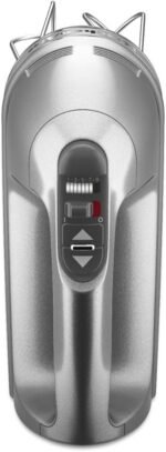 KitchenAid 9-Speed Digital Hand Mixer with Turbo Beater II Accessories and Pro Whisk – Contour Silver - Image 3