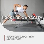 Finer Form Multi-Functional FID Weight Bench for Full All-in-One Body Workout – Hyper Back Extension, Roman Chair, Adjustable Ab Sit up Bench, Incline Decline Bench, Flat Bench - Image 3