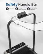 Walking Pad Treadmill with Handle Bar and Adjustable Incline, Compact Portable Treadmills for Home Office, 2.5HP Quiet Anti-Slip Under Desk Treadmills, 0.6-3.8 MPH Remote Speed Control, 265 LBS - Image 3
