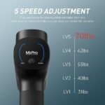 Opove M3 Pro 2 Massage Gun Deep Tissue Percussion Muscle Massager for Workout, Handheld Percussive Therapy Fascia Gun for Athletes Fast Recovery 4-8 Hours Long Battery Life, Powerful, Quiet, Black - Image 4
