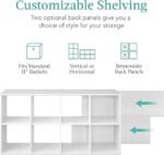 Best Choice Products 8-Cube Storage Organizer, 11in Shelf Opening, Bookcase, Display Shelf, Customizable w/ 3 Removable Back Panels – White - Image 2