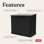 Keter Store-It-Out Prime 4.3 x 3.7 ft. Outdoor Resin Storage Shed with Easy Lift Hinges, Perfect for Yard Tools, Pool Floats and Garden Accessories, Black - Image 3