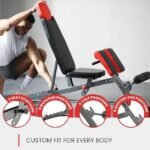 Finer Form Multi-Functional FID Weight Bench for Full All-in-One Body Workout – Hyper Back Extension, Roman Chair, Adjustable Ab Sit up Bench, Incline Decline Bench, Flat Bench - Image 4