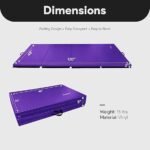 BalanceFrom 10×4 Feet 4-Panel Folding Gymnastics Mat – 2-Inch Thick Pad with Vinyl Surface and Carrying Handles for Tumbling, Yoga, Pilates, Home Workouts, and Martial Arts - Image 3