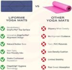 Liforme Original Yoga Mat – Free Yoga Bag Included – Patented Alignment System, Warrior-like Grip, Non-slip, Eco-friendly, sweat-resistant, long, wide, 4.2mm thick mat for comfort - Image 4