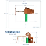 Backyard Discovery Shenandoah Cedar Wood Swing Set Slide - Image 3