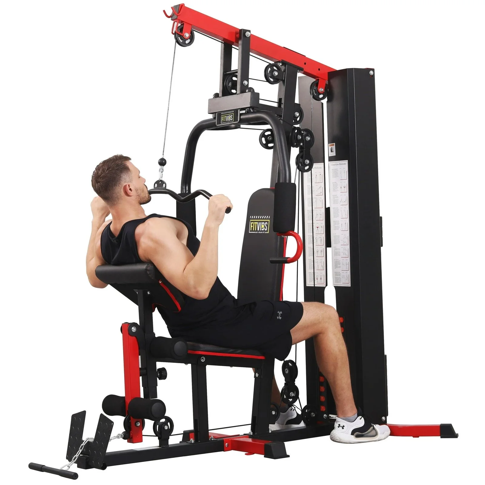 655-2-1.webp Fitvids LX750 Multifunctional Full Home Gym System Workout Station - Image 1