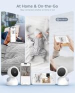 ARENTI Baby Monitor with 2 Cameras, 2K/3MP WiFi 6 Camera and Audio, 5-inch Wireless Screen, Smartphone App, Super Night Vision, Crying Detection, Auto Tracking, Temp&Humidity Sensor (D3 Set) - Image 4