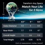 MOVA Globe – Earth with Clouds Classic (4.5″) | Self-Rotating Globe Powered by Light | Silent Motion, No Batteries or Wires | Unique Desk Decor or Gift for Space Lovers - Image 3