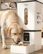 Automatic Dog Feeder Large Breed with Camera – 12L/50 Cups 5G WiFi App Control Dog Food Dispenser, Easy Setup, HD 1080P Video with Night Vision by Yakry