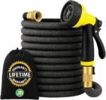 J&B XpandaHose 150ft Expandable Garden Hose – Ultra-Strong 3750D, 4-Layer Latex Core, Brass 3/4″ Connectors, 10-Pattern Nozzle & Storage Bag – Lightweight, Kink-Reducing, Leak-Resistant - Image 4
