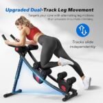 MERACH Ab Machine, Adjustable Ab Trainer Machine, AB Workout Equipment for Home Gym, Independent Dual Tracks for Mountain Climber, Foldable for Home Exercise, Load Capacity 440 LBS - Image 4