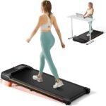 Abonow Walking Pad, Under Desk Treadmill with Incline for Home Office 2.5HP Portable Walking Treadmill with 265 Lbs Weight Capacity Walking Machine, Remote Control, LED Display