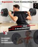 Adjustable Dumbbells, 20/30/45/70/90lbs Free Weight Set with Connector,5 in1 Dumbbells Set Used as Barbell,Kettlebells,Push up Stand,Fitness Exercises for Home Gym Suitable Men/Women - Image 2