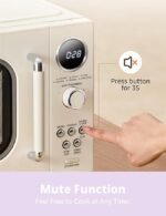 COMFEE’ Retro Microwave Oven, Small Microwave with 6 Auto Menus, 0.9 cu.ft Countertop Compact Microwave with Multi-stage Cooking, Mute Function, LED digital, Apricot/900W, CMO-MMP02AA(AT) - Image 2