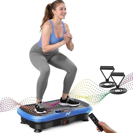 71QH5ti5pWL._AC_SX569_.jpg AXV Vibration Plate Fitness Platform Exercise Machine Vibrating Shaking Full Body Shaker Workout Vibrate Stand Shake Board Sport Gym for Weight Loss Fat Burner for Women Men - Image 1