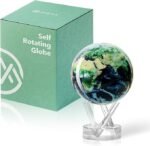 MOVA Globe – Earth with Clouds Classic (4.5″) | Self-Rotating Globe Powered by Light | Silent Motion, No Batteries or Wires | Unique Desk Decor or Gift for Space Lovers