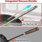 Newness 9 Pcs Cooking Utensils Set, 304 Stainless Steel Kitchen Utensils Set, Metal Kitchen Accessories, Include Soup Ladle, Slotted Skimmer Spoon, Spaghetti Spoon and Spatula, Dishwasher Safe - Image 3