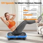 AXV Vibration Plate Fitness Platform Exercise Machine Vibrating Shaking Full Body Shaker Workout Vibrate Stand Shake Board Sport Gym for Weight Loss Fat Burner for Women Men - Image 3