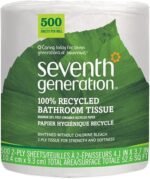 Seventh Generation White Toilet Paper 2-ply 100% Recycled Paper, 500 sheets, Pack of 60 - Image 2