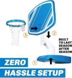 GoSports Splash Hoop Swimming Pool Basketball Game, Includes Poolside Water Basketball Hoop, 2 Balls and Pump – Choose Your Style - Image 3