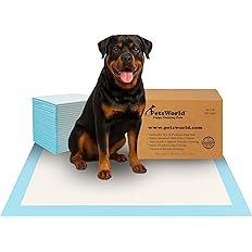 PETSWORLD Extra Large Potty Pads for Dogs, Odor Eliminating 30″ x 36″, 150 Count Pee Pads for Dogs, Gigantic XL Dog Pads, 5 Layer Ultra Absorbent Technology, Leak Proof Training Pads for Dogs & Cats