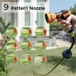Giraffe Tools Retractable Garden Hose Reel 1/2 Inch x 155 with 5 ft Leader Hose, Heavy Duty, Any Length Lock, Slow Return System, Wall Mounted and 180 Deg Swivel Bracket - Image 3
