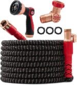 Pocket Hose 100 FT Copper Head Expandable Garden Hose with Pocket Pivot, No Tangles, AS SEEN ON TV, 360° Swivel, Tri-Tex Tubing, Force Field Jacket, Lead-Free, No-Kink, Anti-Burst w/APT