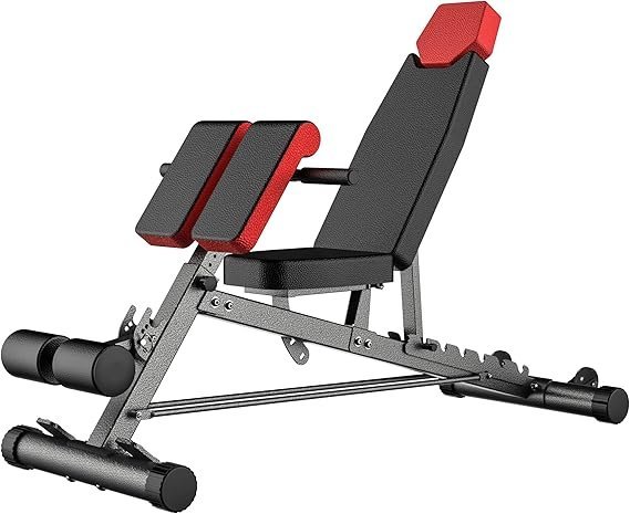 71mrIjf7-1L._AC_SX569_.jpg Finer Form Multi-Functional FID Weight Bench for Full All-in-One Body Workout – Hyper Back Extension, Roman Chair, Adjustable Ab Sit up Bench, Incline Decline Bench, Flat Bench - Image 1
