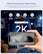 ARENTI Baby Monitor with 2 Cameras, 2K/3MP WiFi 6 Camera and Audio, 5-inch Wireless Screen, Smartphone App, Super Night Vision, Crying Detection, Auto Tracking, Temp&Humidity Sensor (D3 Set) - Image 2
