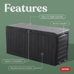 Keter Marvel Plus 71 Gallon Resin Deck Box-Organization and Storage for Patio Furniture Outdoor Cushions, Throw Pillows, Garden Tools and Pool Toys, Dark Grey - Image 4