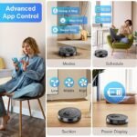 Tikom Robot Vacuum and Mop Combo, 5000Pa Robotic Vacuum Cleaner, 150 Min Max, App & Remote Control, Ideal for Hard Floor, Carpet, Pet Hair, Self-Charge(G8000 Max) - Image 2