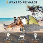 HOWEASY Portable Power Station,120W(240W Peak) Solar Generator,88Wh Lithium Battery Power with 110V AC Outlet/DC/USB/LED Light for Outdoor Camping Trip Hunting Emergency(Solar Panel Optional) - Image 3